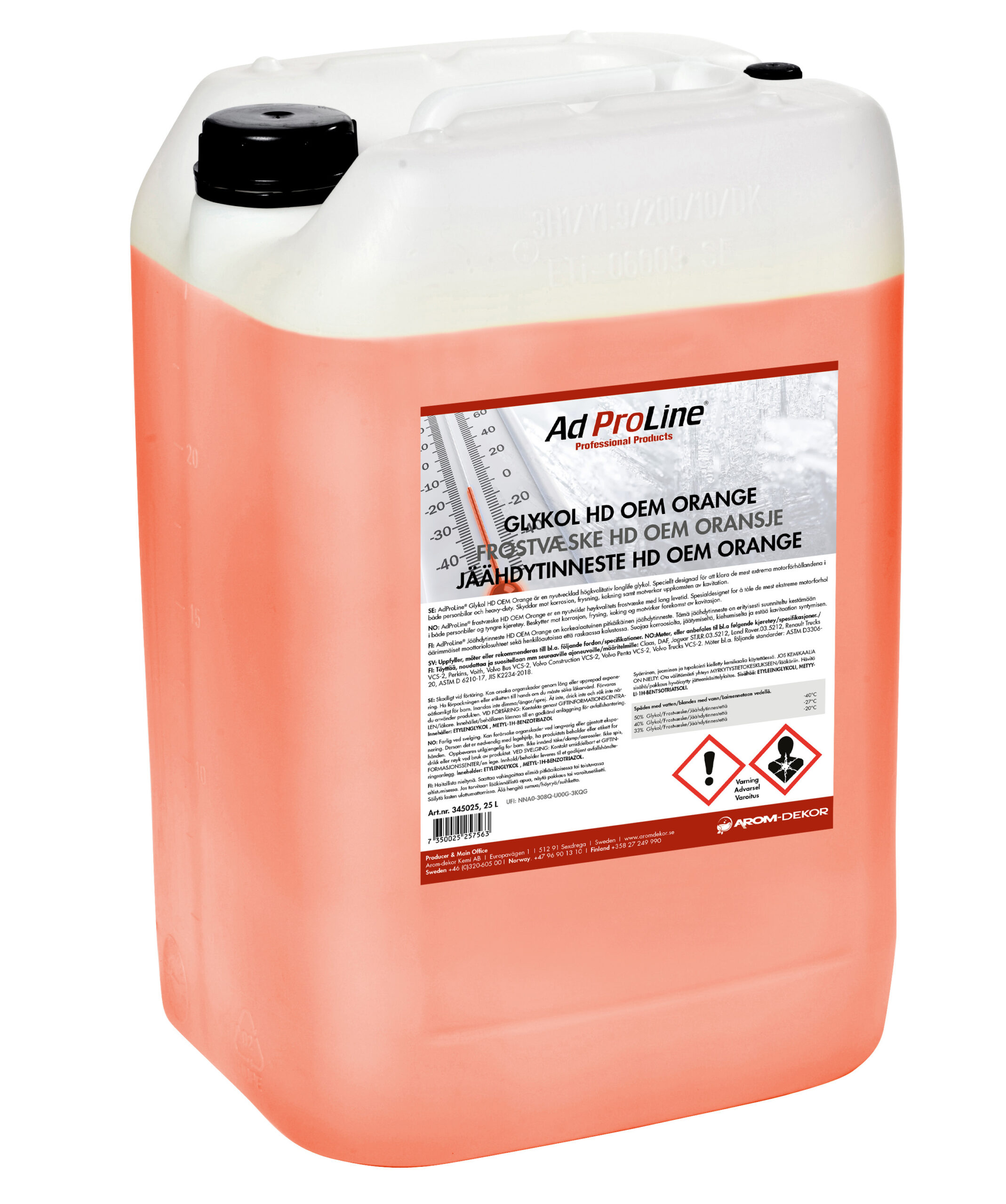 FROSTVÆSKE HD OEM ORANGE 25L