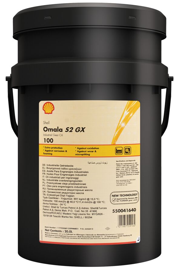 Shell La 100 Shell Omala S2 GX 100 (20L) - Esso Energi