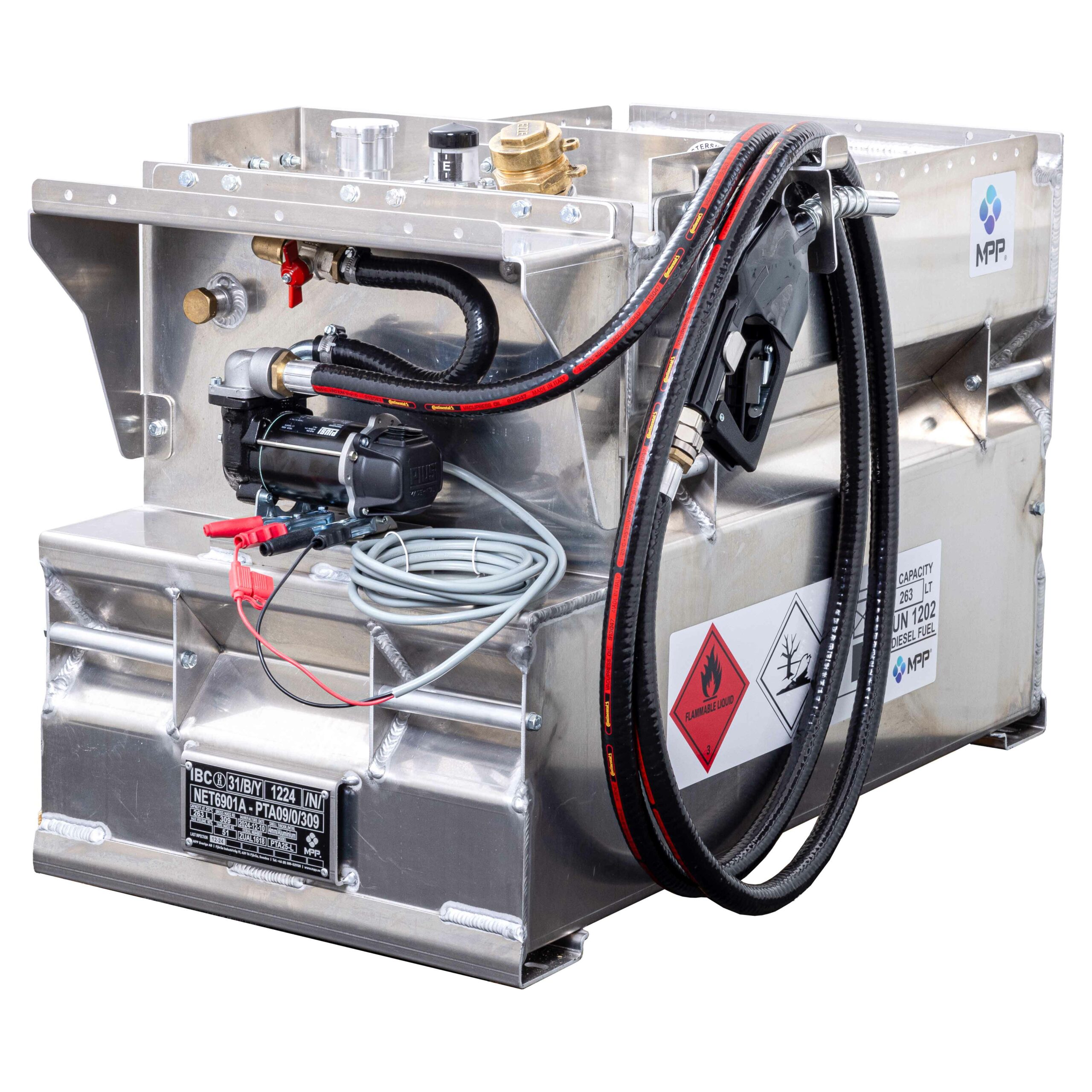 Pickuptank aluminium 250 liter